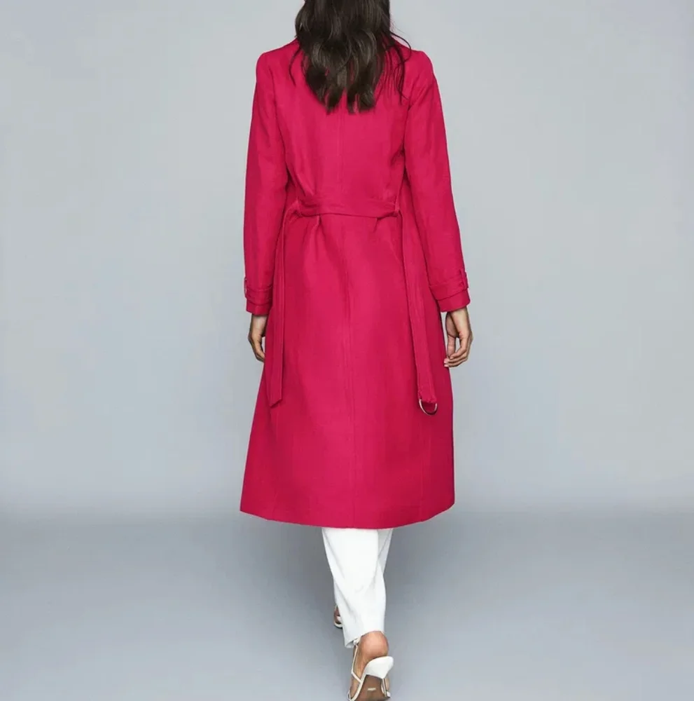 REISS | Lianna Linen Blend Duster Coat - Picture 4 of 6